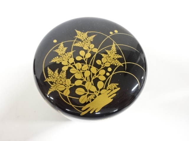  蒔絵師　友斎造　漆塗り蒔絵　了々斎好　棗セット